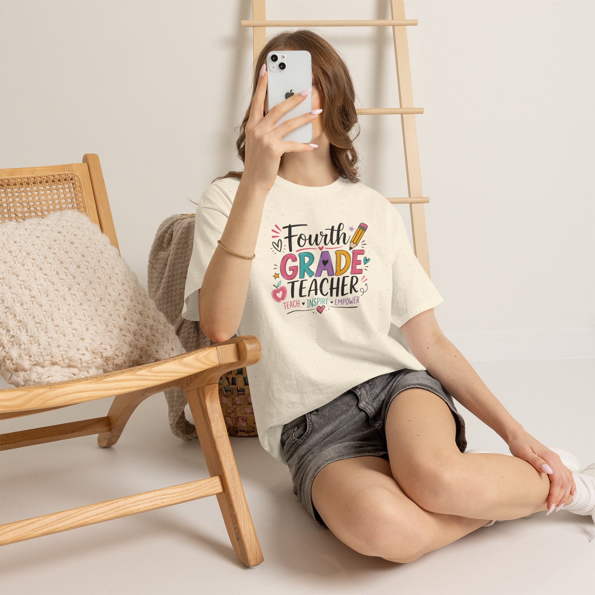 4th Grade Teacher Tee – Teach • Inspire • Empower