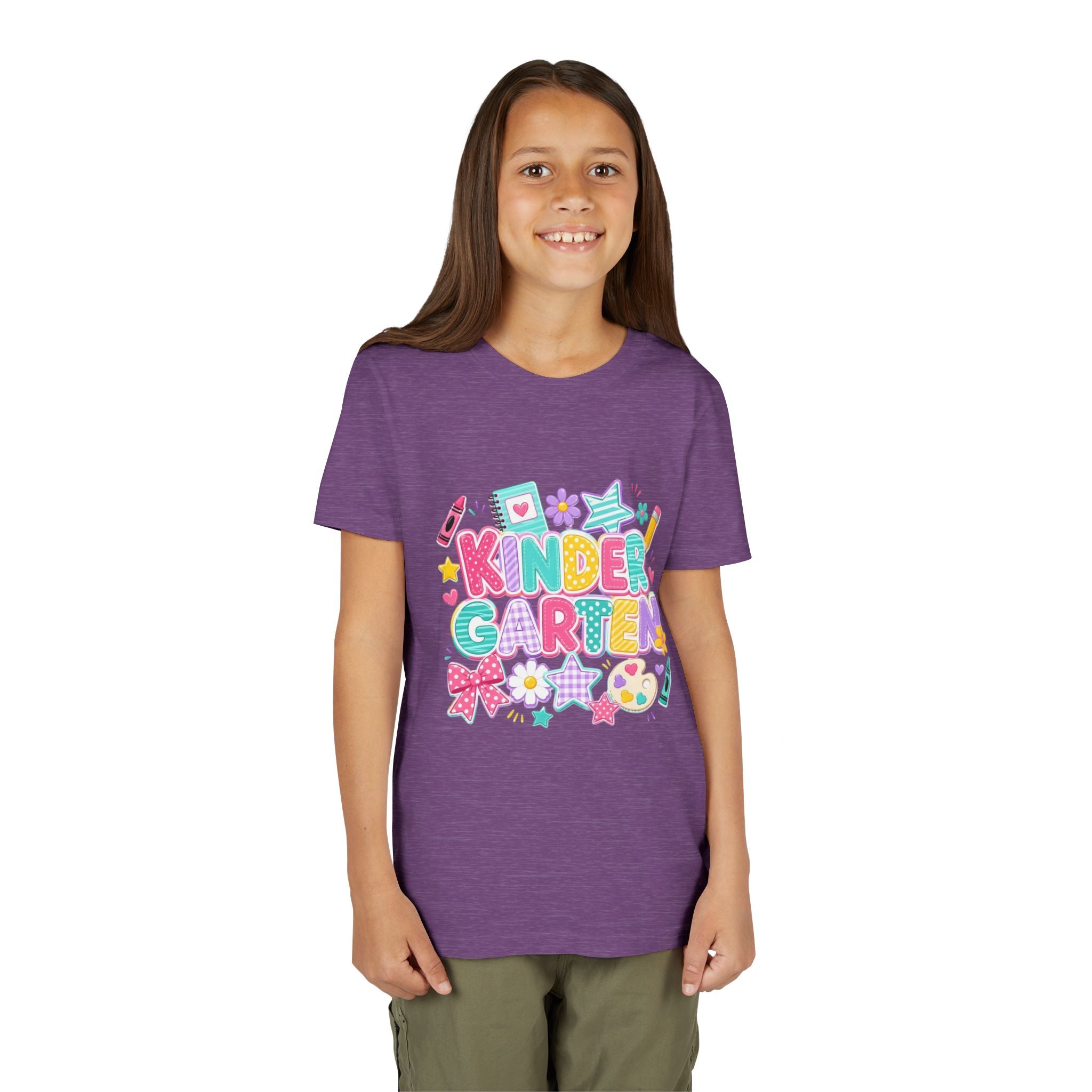 🌈 Kindergarten Cutie – Colorful Back-to-School Graphic Tee