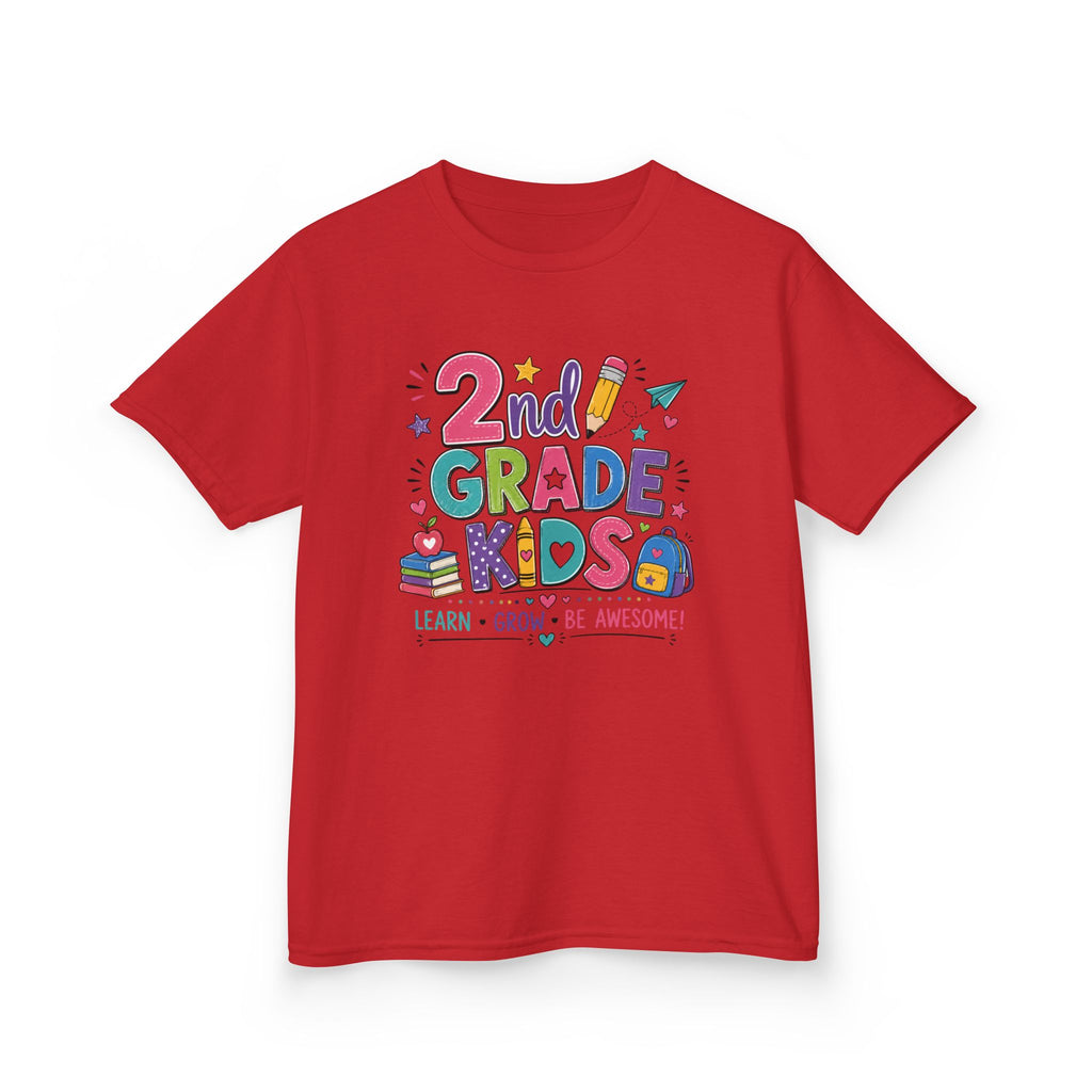 2nd Grade Kids – Learn, Grow & Be Awesome Tee