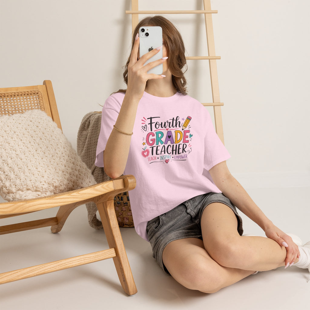 4th Grade Teacher Tee – Teach • Inspire • Empower