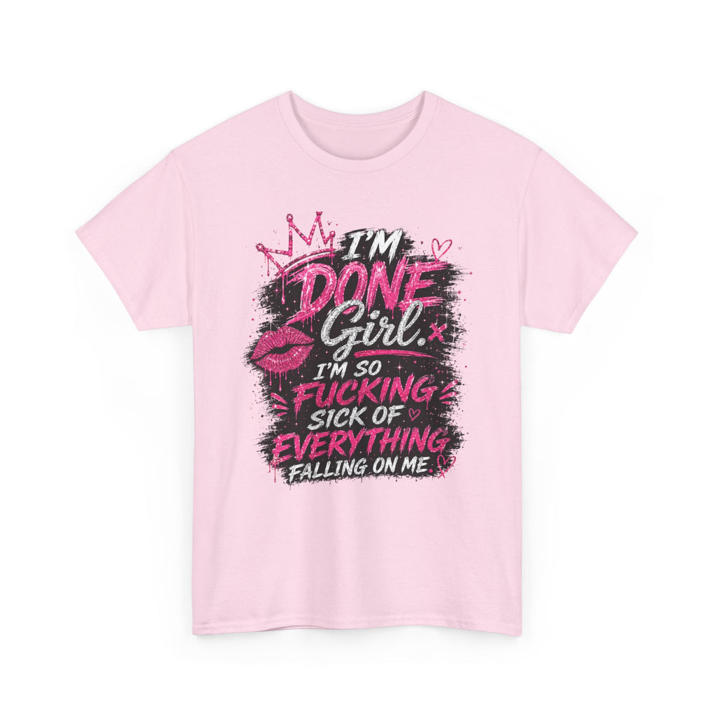 Done Girl Graphic Tee – Bold Pink Statement T-Shirt 💗
