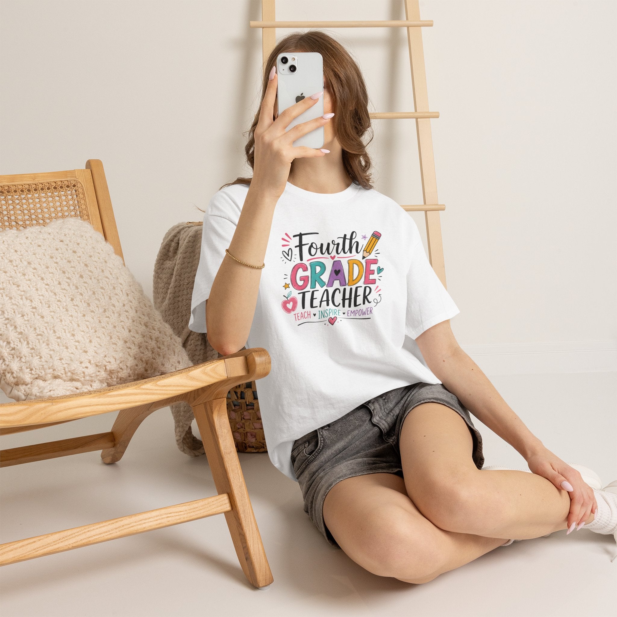 4th Grade Teacher Tee – Teach • Inspire • Empower