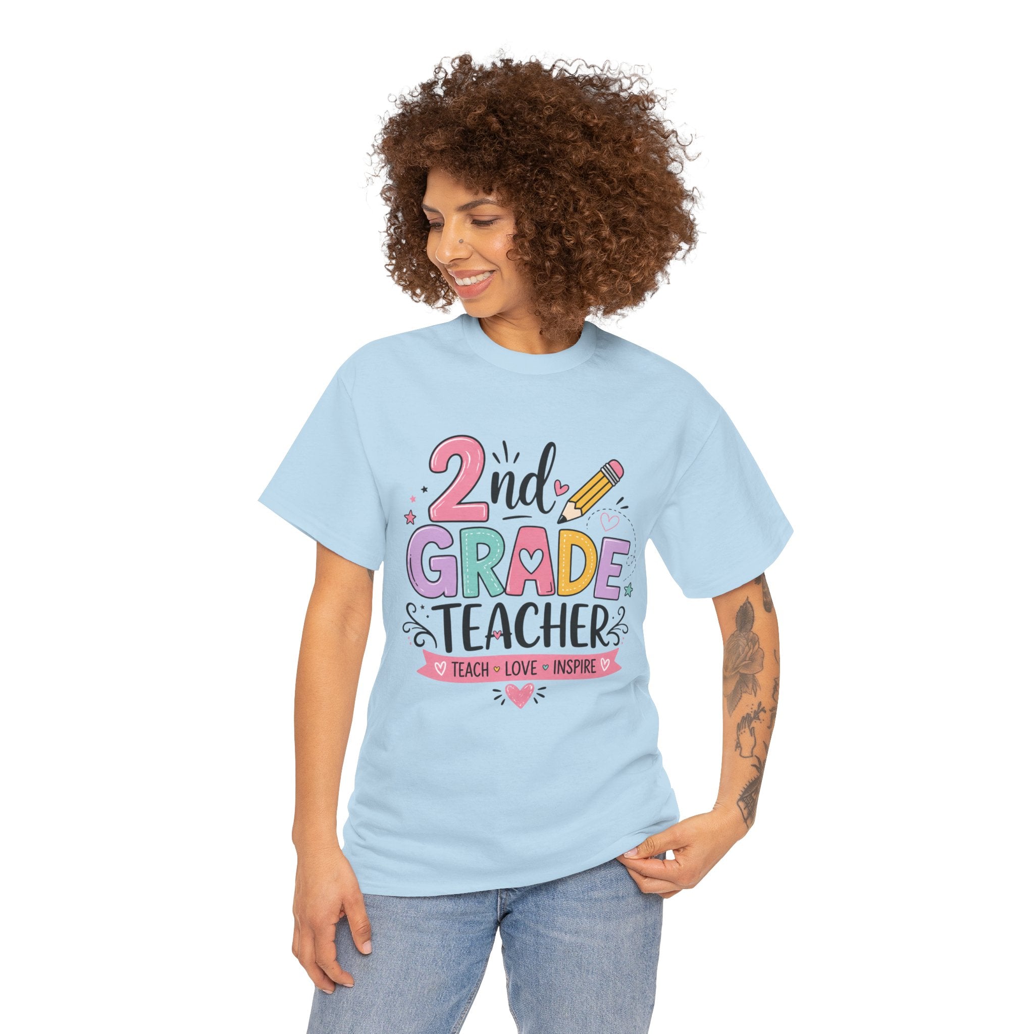 2nd Grade Teacher Tee – Teach • Love • Inspire