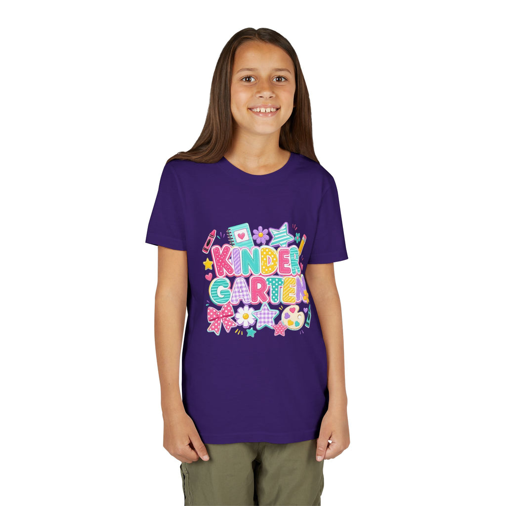 🌈 Kindergarten Cutie – Colorful Back-to-School Graphic Tee