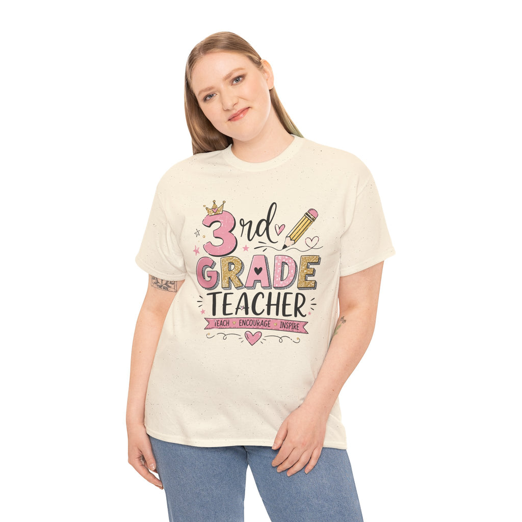 3rd Grade Teacher Tee – Teach • Encourage • Inspire