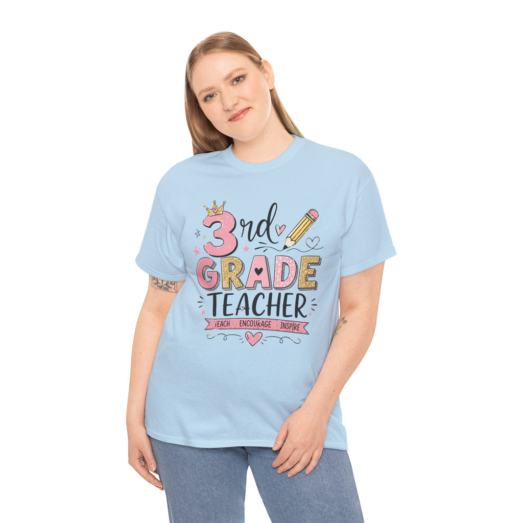 3rd Grade Teacher Tee – Teach • Encourage • Inspire