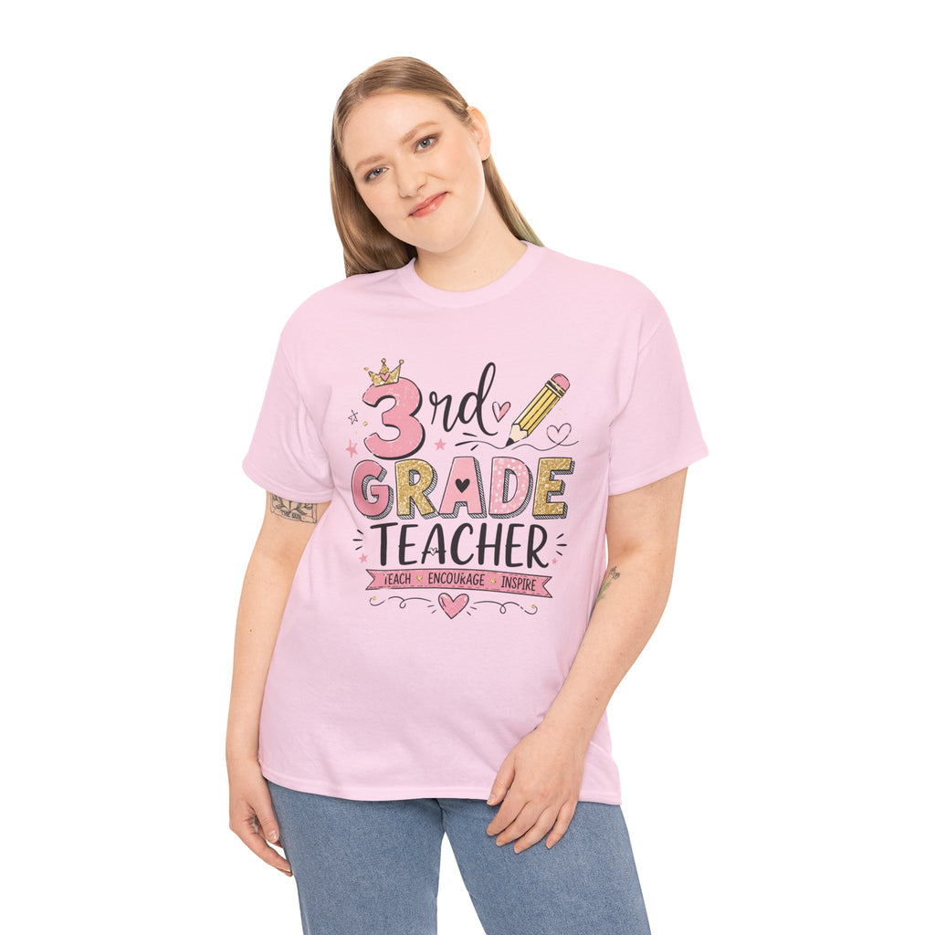 3rd Grade Teacher Tee – Teach • Encourage • Inspire