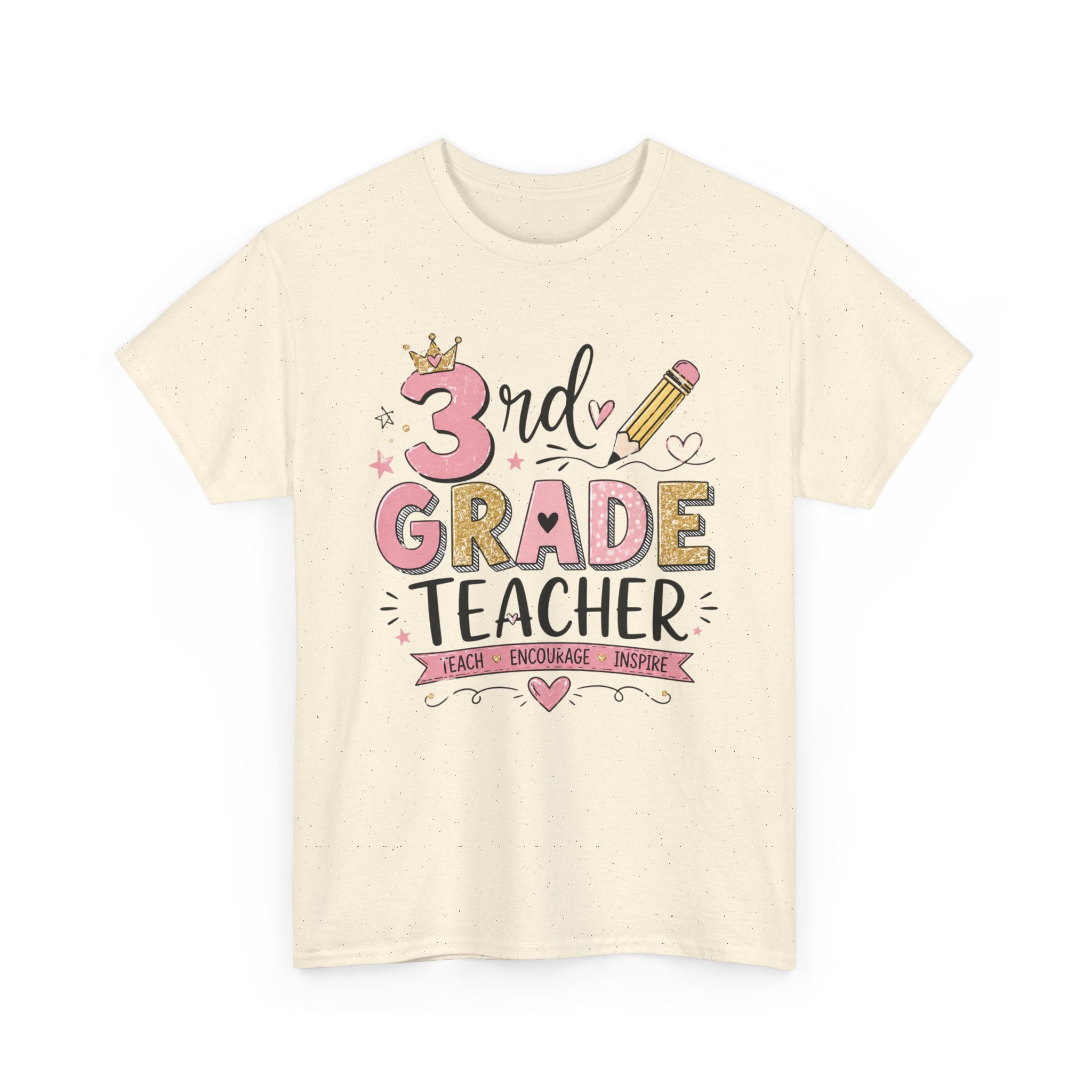 3rd Grade Teacher Tee – Teach • Encourage • Inspire